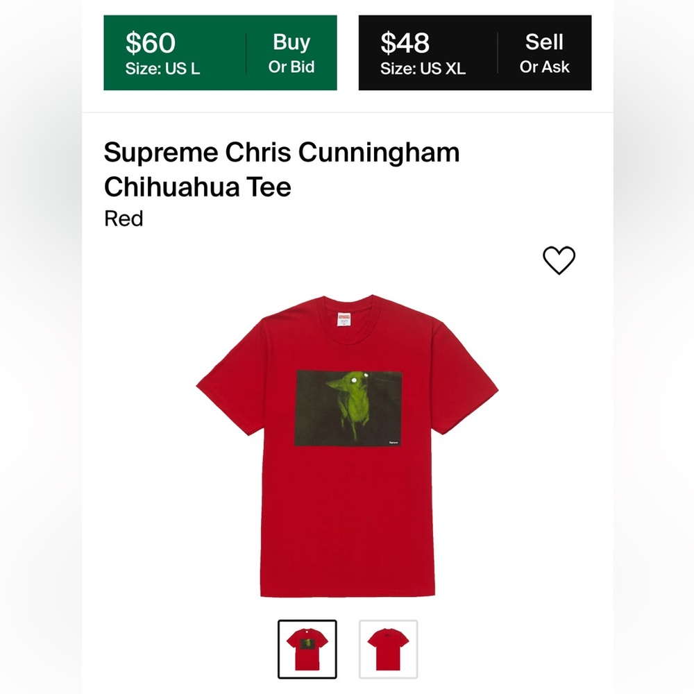 Supreme Chris Cunningham Chihuahua Tee
